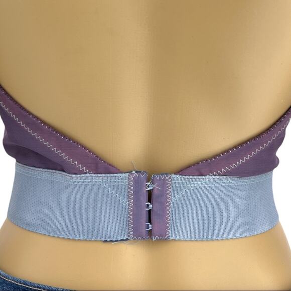 Marjorie 44D American VINTAGE 70s Violet Purple and Lilac Hand Dyed Bustier C - Picture 6 of 8